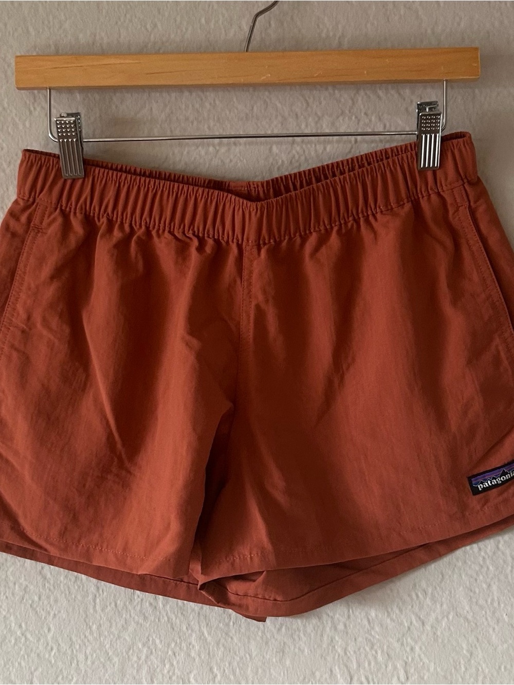 Patagonia Women's Baggie’s Burnt Orange Elastic-Waist